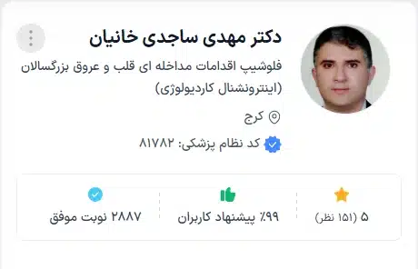 دکتر مهدی ساجدی خانیان پزشک متخصص قلب در کرج